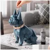 Objets décoratifs Figurines French Bldog Tirelire Boîte Piggy Figurine Décorations pour la maison Support de rangement Jouet Enfant Cadeau Argent Chien Fo Dh5X9