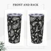 Tuimelaars Boheemse Paisley Geïsoleerde Tumbler Met Rietjes Deksel Bohe Roestvrij Staal Reizen Thermische Mok Outdoor Koude Dranken Cup 20oz