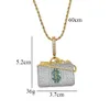 Ciondolo in argento con diamante stile Hip Hop personalizzato Vvs ghiacciato Moissanite 3d per m