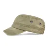 Snapbacks voboom sommar militär mössa våren män kvinnor tvättade bomullsdesign platt baseball mössa topp armé hatt med lufthål justerbar