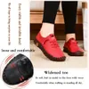 Leather, Crazysavage Soft Beef Tendon, Women's Flat Bottomed Loafers, Handcrafted Round Toe, Non Slip and Breathable, Mom's Casual Walking Shoes 391 5