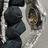 Diamonds AP Watch Apf Factory Vvs Iced Out Moissanite Can past Test Luxury Diamonds Quartz Movement Iced Out Sapphire Rose Stones Gold Silver t Op Quality MechanE77T