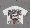 Męskie koszule graficzny punk hip hop wydruk Y2K Najnowoczesna luźna luźna zabytkowa gotycka gotycka wzór Koszula Streetwear 2024