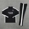 Paris Tracksuit 2023 2024 Mbappe Kids and Men 23 24 PSGES Trainingspak lange mouw voetbalvoetbal Jersey kit uniform Chandal volwassen kinderfanspeler versie