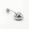 Smycken 925 Sterling Silver Belly Navel Fashion CZ Belly Button Rings Navel Ring Barbell Dingle Body Piercing Sexy Navel Bar Smycken