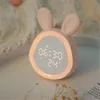 Table Clocks USB Charge Kids Alarm Clock Desk Digital Wake Up LED Night Light Sleep Trainer For Children's Room