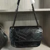 Mode Hobo Bag Tote Luxus Echtes Leder NIKI Umhängetaschen Mädchen Beliebte Handtasche Designer Kette Abendtasche Damen Umhängetasche Schwarze Umhängetasche