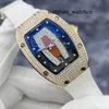 RM Timepiece Top Wrist Watch Lastest Collection Wristwatch Richardmillie RM007 Red Lip Womens Watch White Rich Beauty Diamond Diamond Date Display Autom