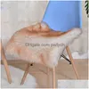 Oreiller doux respirant laine bureau orthopédique décor à la maison pour hiver automne épaissi polaire couleur unie canapé chaise de bureau coussin 2312 Dhu2W