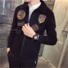 Jaqueta bomber vermelha masculina piloto e casaco gola de pele erkek cáqui inverno slim fit deerskin parka veet atacado emodern888