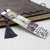 Jewelry Personalized Bookmark Custom Photo Bookmark Tassel Metal Bookmark with Pictures Message Book Mark Book Lover Gift Christmas Gift