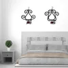 Bougeoirs maison chandelier en fer forgé suspendu applique murale support étagère M6CE