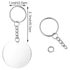 Gemstones 1 Set Acrylic Transparent Circle Discs Set Påsar Dekor Key Chains Clear Round Acrylic Keychain Tomheter DIY Supplies Accessories