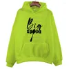 Kvinnors hoodies Big Spoon Little Print Couples Hoodie Fashion Honeymoon Matchande hooded Casual Long Sleeve Women Men Pullovers Tracksuits