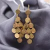 Dangle Earrings African Gold Color For Women Men Charms Jewelry Ethiopian Nigeria Congo Arab Gift Coins