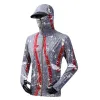 Kleding Professionele visserij-hoodie met masker Antiuv-zonnebrandcrème Zonbescherming Kleding Visserijshirt Ademend sneldrogend visshirt