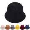 Beret Fall Winter Corduroy Bucket Hat Outdoor Panama Harajuku Hats dla żeńskiej męskiej unisex casual cap