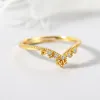 Rings Lamoon Vintage Wedding Rings 925 Sterling Silver Ring Princess Crown CZ Diamond K Gold Pold Agagement Voorstel Ring RI062