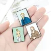 Broches van gogh huile peinture broche van gogh broche galaxy broche étoile lune tournesol broch art broche van gogh revers épingle