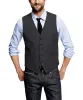 Mans Suit Vest Wool Herringbone Formal Groom Cu zbocz kamizelka Męska Tuxedo Tuxedo kamizelka plus size niestandardowa rozmiar