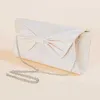 New Big Bow Trifold Bag Versatile Qipao Bag Envelope One Shoulder Crossbody Bag Celebrity Party Handbag 240222 240222