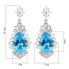 Boucles d'oreilles Vinregem 13*18MM poire laboratoire créé émeraude rose saphir aigue-marine pierre précieuse Sona diamant goutte boucles d'oreilles bijoux en gros