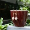 Dangle Earrings Creative Design SimplicityEarings Stud Stud Elegant Classic Round Pearl Fashinableと参加宴会の宝石に出席する
