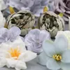 Decorative Flowers 23Pcs Cream Rose Artificial Silk Flower Heads Bulk Combo Set Grey Fake Daliha For DIY Crafts Scrapbook Decor Accessories