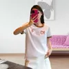 Womens T Shirt Designer T Shirts Women Simple Solid Color Graphics Tee Loose Casual Short Sleeved Sweatshirt Tops