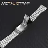 Andra klockor 12mm 14mm 18mm 20mm rostfritt stål Strap Metal Armband Folding Buckle Silver Gold Mens Womens Universal Strap J240222