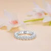 Rings BAMOER Moissanite Ring Full Eternity Band for Women 925 Sterling Silver Diamond Wedding Engagement Ring