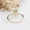 Ringar CXSJEREMY 14K 585 Yellow Gold 1CT2CT Moissanite Förlovningsring för kvinnor oval patiens diamant bröllop band brudjubileum