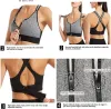 Bras Women's Zip Front Sports Bra AntiVibration No Steel Ring Yoga Beauty Sport Underwear Adjustable Wireless Supportive Sports Bra