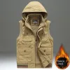 Autumn Men's Clothing Solid Color Casual Loose Vest Men's Multi Bag Work Clothes Camping Tactical Men's Sports Vest