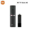 Box Version globale Xiaomi Mi TV Stick 4k Google Assistant Android TV 11 2 Go 8 Go Processor Quadcore Portable Streaming Media