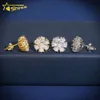 Custom Made Hip Hop Jewelry 10k Solid Gold Lab Diamond Vvs Moissanite Diamond Earrings for Men