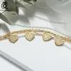 Браслеты Orsa Jewels Начальные браслеты лодыжки для женщин 14 тыс. Золото стерлингового серебряного серебра.