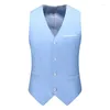 Gilets pour hommes 2024 Mode Loisirs Boutique Solide Couleur Business Groom Gilet de mariage Gilet