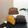 2023PU Leather Retro Simple Key Holder for Keys Pure Color Mini Lock Catch Small Purse Womens Short Large Capacity Coin Purses