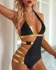 Mulheres Swimwear 2024 Hollow Sexy Swimwear Mulheres Skinny Bandage One Piece Swimsuit Maio Biquini Mujer Trikini Badpak Dames Bikini Maillot Femme T240222