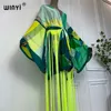 Grundlegende Freizeitkleider WINYI Kimono Böhmische Mode Afrikanischer Strand Tragen Sommer Klassischer Druck Bikini Cover Cardigan Sexy Urlaub Langarm Quaste Dre J240222