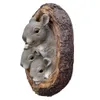 Dekorativa föremål Figurer Squirrel Tree Her Yard Art Outdoor Hole Statyes Face Decor Novelty Garden Decoration Scpture 230727 D DHOT2