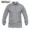 Tacvasen Men Tactical T-shirts arbetar polos sommar snabb torr t-shirts långärmad lätt pique tröja golf t-shirts tee topps 240221