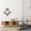 Bougeoirs maison chandelier en fer forgé suspendu applique murale support étagère M6CE