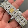 Luxuriöse Herren-Armbanduhr mit Ap-Diamanten, bestandener Test, Quarzwerk, vvs Iced Out, Saphirstahl, ganz maßgeschneiderte Uhr für Rapper, Vvs Lab Grown Diamond Hip Hop-Uhr