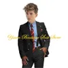 Casual Boys Suit Kids Party Tuxedo Jacket Pants 2 Pieces Set Double Breasted Blazer för Wedding Party Prom