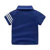 Summer Boys Active T-Shirts Pamuk Toddler Çocuk Polo Tops Tees Kaliteli Çocuk Giysileri 240219