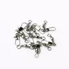 Tools 50pcs 14# to 3/0# Swivels Interlock Snap Fishing Lure Tackles Gear Accessories Connector Swivels Pin Bearing Rolling Solid Tool