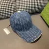 Denim design mens canvas baseball caps designer hattar hattar kvinnor monterade mössor mode fedora bokstäver ränder mens casquette beanie hattar