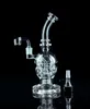 10.2inchs Skull glass Water Bongs Hookahs Recycler Dab Rigs Smoke Water Pipes With 14mm Joint